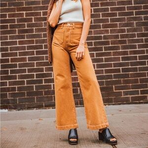 ROLLA'S High-Rise Wide Leg Pants in Tobacco